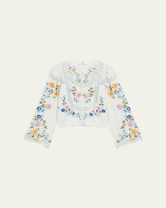 Celia Floral Embroidered Blous